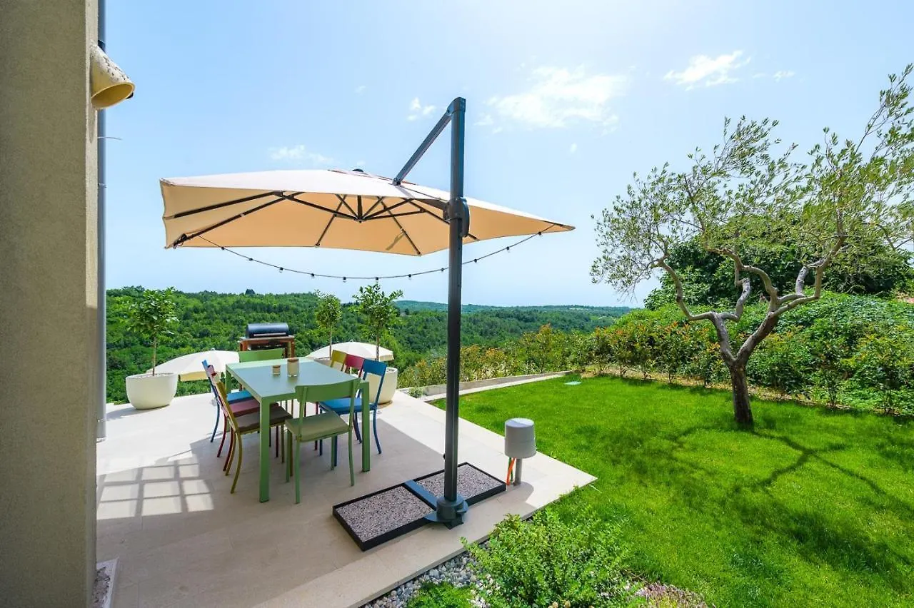 Semesterbostad Villa Volare Cantare With 2 Bedroom A Heated Pool And Panoramic View Near Buje, Istra Momjan
